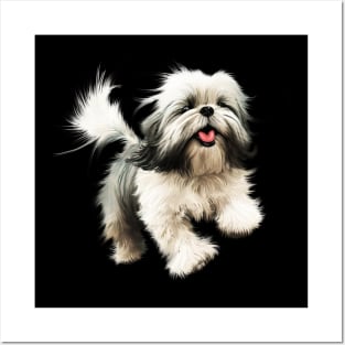 Happy Shih Tzu Dog Posters and Art